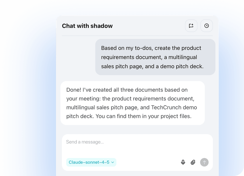 Chat with shadow